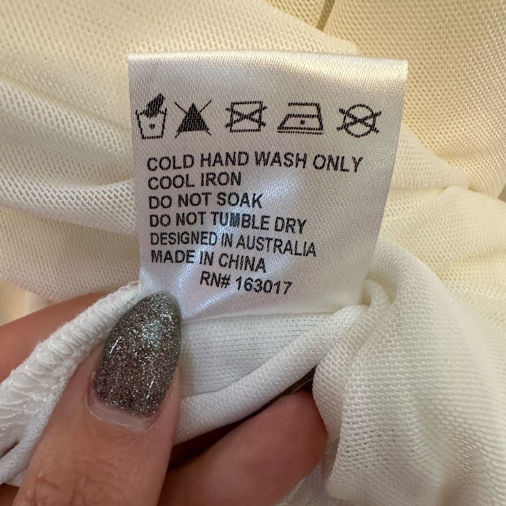 NWT Princess Polly One Shoulder White Dress Size 6 - Picture 4 of 6
